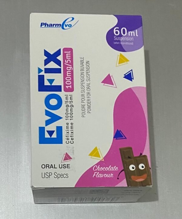 Evofix Cefixime Suspension 100mg/5ml